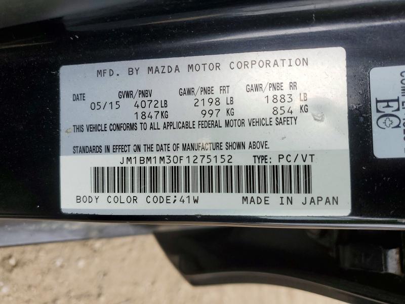 64140056 :رقم المزاد ، JM1BM1M30F1275152 vin ، 2015 Mazda 3 مزاد بيع