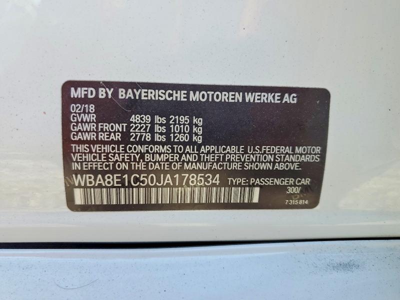 Продажа на аукционе авто 2018 Bmw 330e, vin: WBA8E1C50JA178534, номер лота: 64329666
