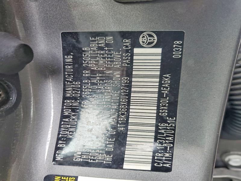 Aukcja sprzedaży 2006 Toyota Avalon, vin: 4T1BK36BX6U127199, numer aukcji: 63602186