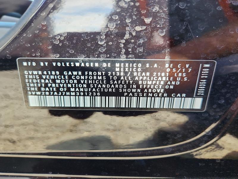 Продажа на аукционе авто 2017 Volkswagen Jetta, vin: 3VW2B7AJ7HM391236, номер лота: 66794436
