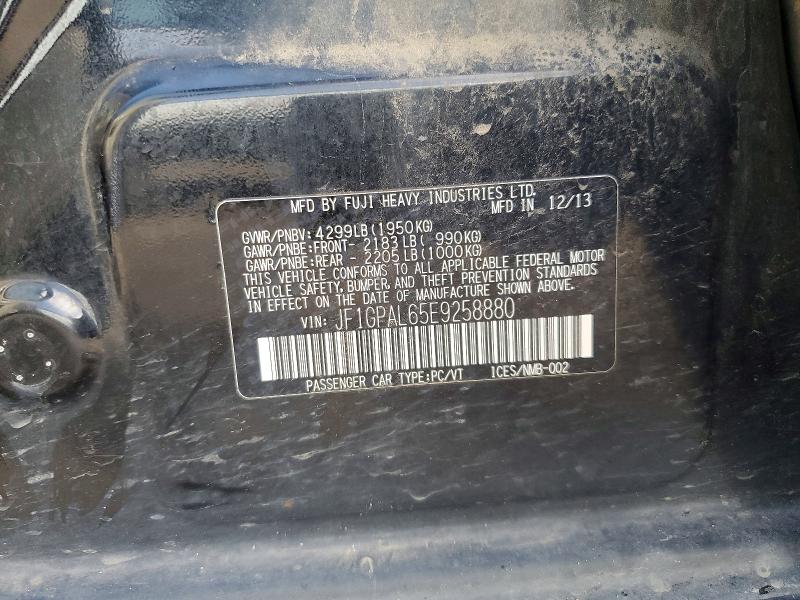 67028736 :رقم المزاد ، JF1GPAL65E9258880 vin ، 2014 Subaru Impreza مزاد بيع