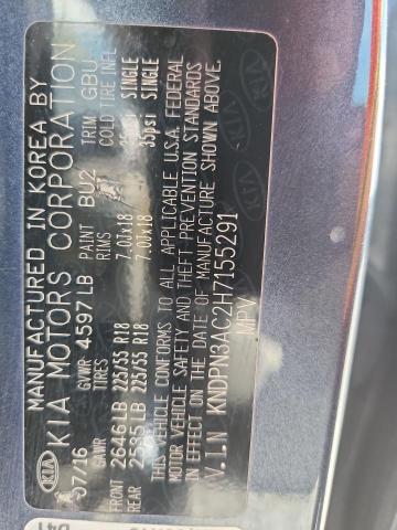63208176 :رقم المزاد ، KNDPN3AC2H7155291 vin ، 2017 Kia Sportage مزاد بيع