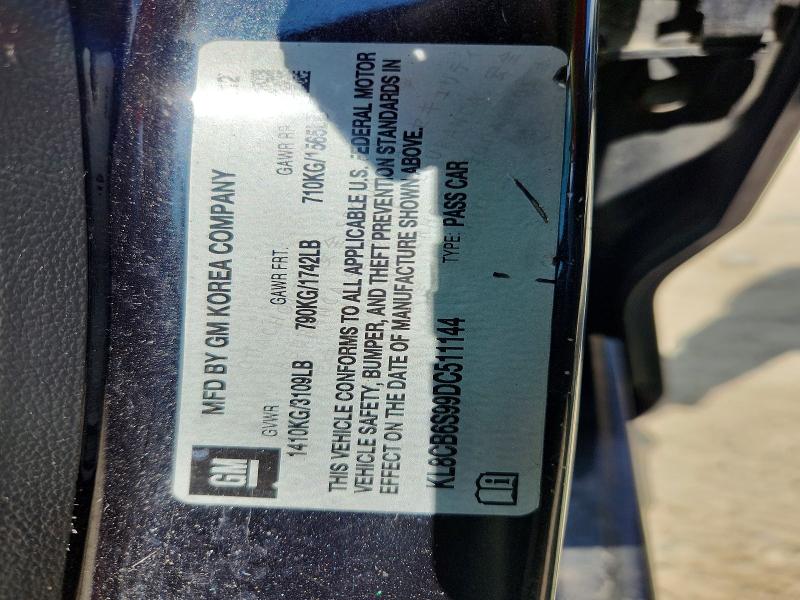 Продаж на аукціоні авто 2013 Chevrolet Spark, vin: KL8CB6S99DC511144, номер лоту: 63852746