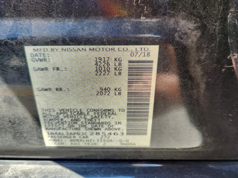 Продаж на аукціоні авто 2018 Nissan Altima, vin: 1N4AL3AP6JC285463, номер лоту: 65793946