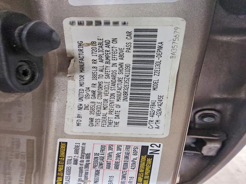 Aukcja sprzedaży 2005 Toyota Corolla, vin: 1NXBR32E35Z411090, numer aukcji: 63185136