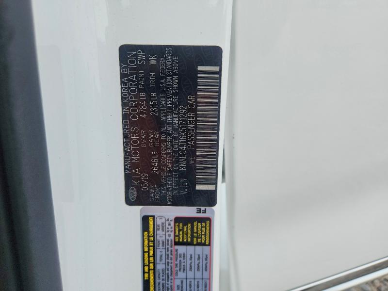 Продажа на аукционе авто 2019 Kia Cadenza, vin: KNALC4J16K5171292, номер лота: 65717926