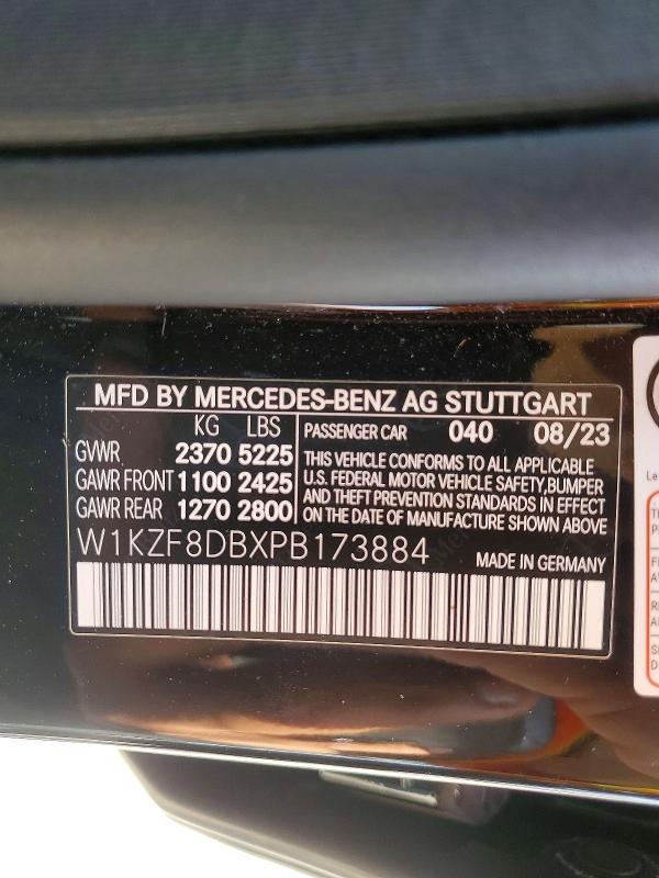 65559116 :رقم المزاد ، W1KZF8DBXPB173884 vin ، 2023 Mercedes-benz E مزاد بيع