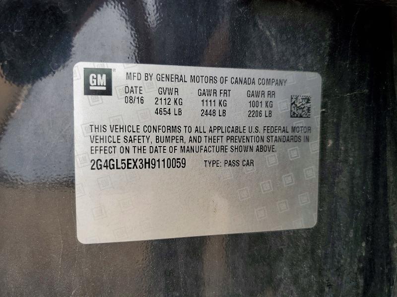 Продажа на аукционе авто 2017 Buick Regal, vin: 2G4GL5EX3H9110059, номер лота: 64665746