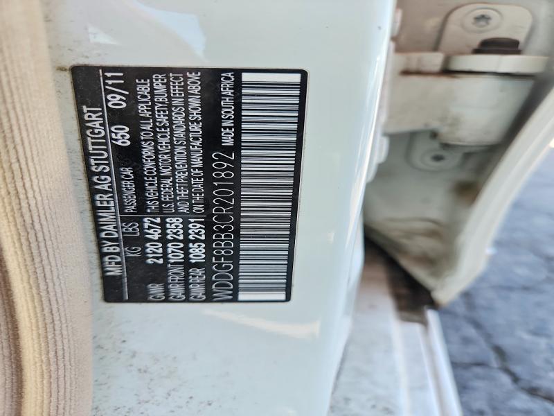 Aukcja sprzedaży 2012 Mercedes-benz C, vin: WDDGF8BB3CR201892, numer aukcji: 64157936
