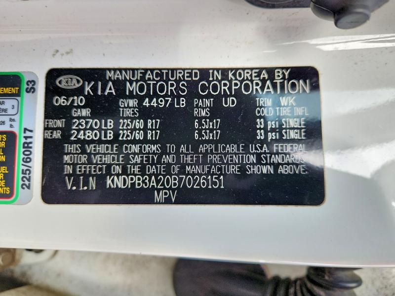 Продажа на аукционе авто 2011 Kia Sportage, vin: KNDPB3A20B7026151, номер лота: 67265086