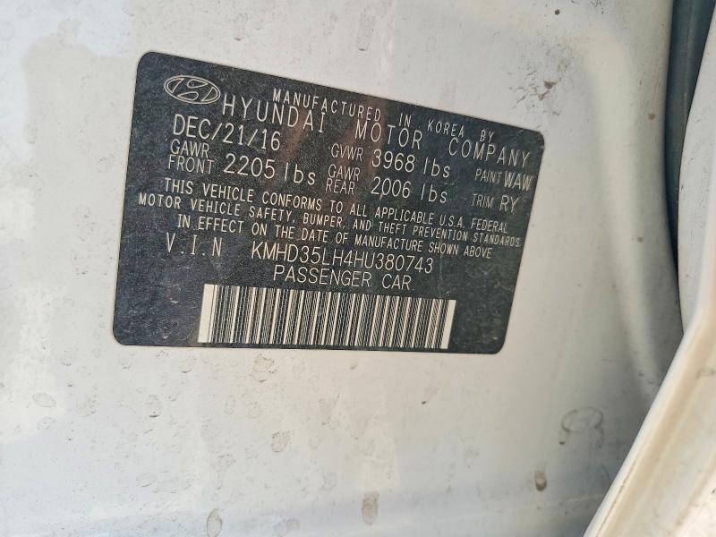2017 Hyundai Elantra Gt მანქანა იყიდება აუქციონზე, vin: KMHD35LH4HU380743, აუქციონის ნომერი: 65903526