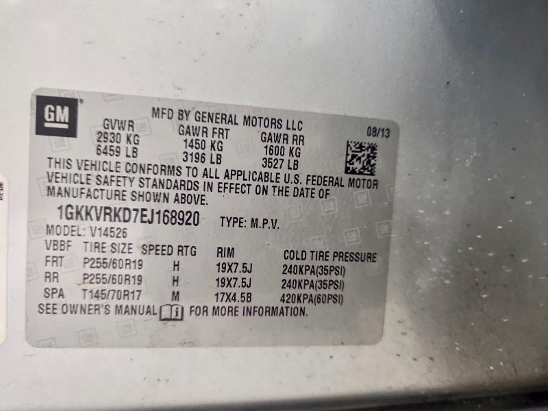 Продажа на аукционе авто 2014 Gmc Acadia, vin: 1GKKVRKD7EJ168920, номер лота: 67448036
