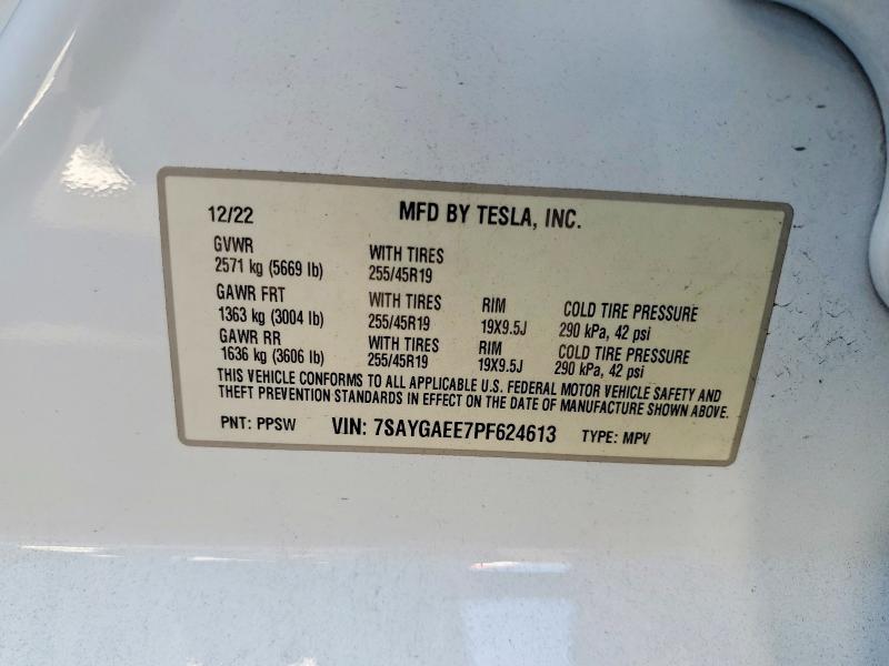 Aukcja sprzedaży 2023 Tesla Model Y, vin: 7SAYGAEE7PF624613, numer aukcji: 64467736