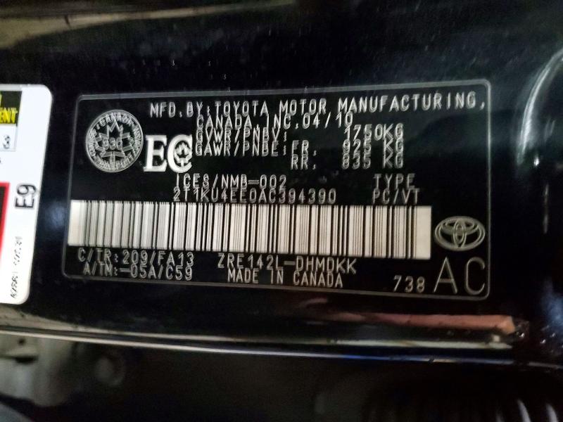 Aukcja sprzedaży 2010 Toyota Corolla Matrix, vin: 2T1KU4EE0AC394390, numer aukcji: 64226006