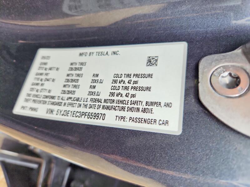 Aukcja sprzedaży 2023 Tesla Model 3, vin: 5YJ3E1EC3PF659970, numer aukcji: 63191186