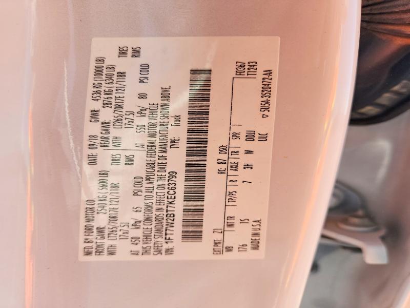 Aukcja sprzedaży 2019 Ford F250, vin: 1FT7W2BT7KEC63799, numer aukcji: 66005866