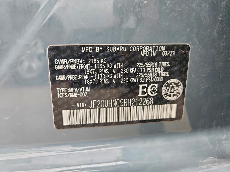 Продажа на аукционе авто 2024 Subaru Crosstrek, vin: JF2GUHNC9RH212268, номер лота: 62451426