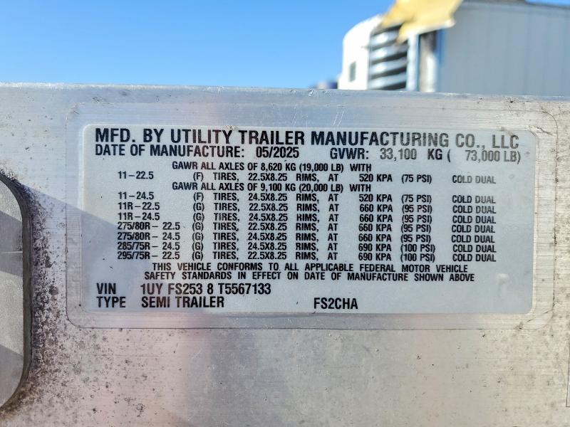 2026 Utility Trailer Trailer მანქანა იყიდება აუქციონზე, vin: 1UYFS2538T5567133, აუქციონის ნომერი: 65821876
