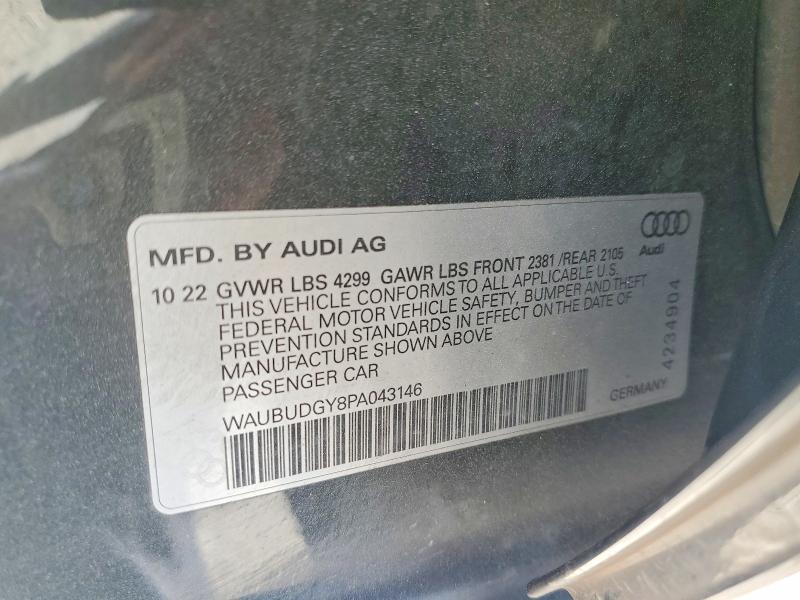 66346876 :رقم المزاد ، WAUBUDGY8PA043146 vin ، 2023 Audi A3 مزاد بيع