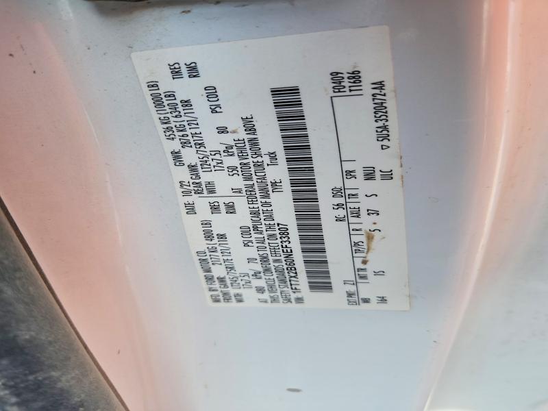 Aukcja sprzedaży 2022 Ford F250, vin: 1FT7X2B60NEF33807, numer aukcji: 65109326
