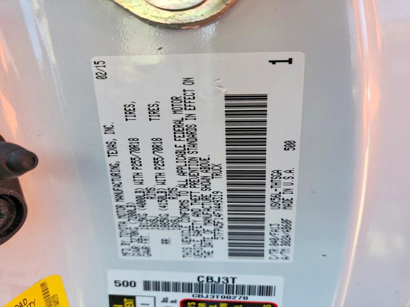 63442236 :رقم المزاد ، 5TFPW5F14FX449319 vin ، 2015 Toyota Tundra مزاد بيع