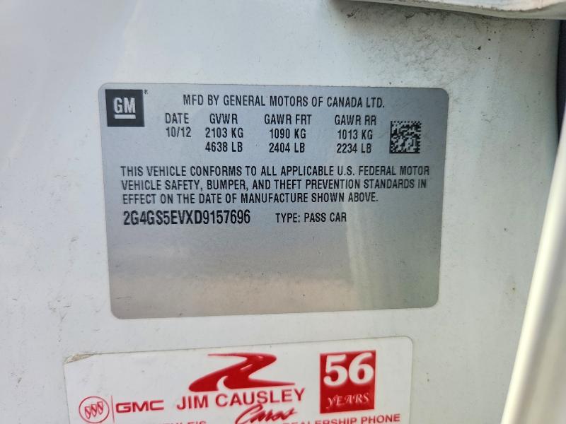 Aukcja sprzedaży 2013 Buick Regal, vin: 2G4GS5EVXD9157696, numer aukcji: 65511376