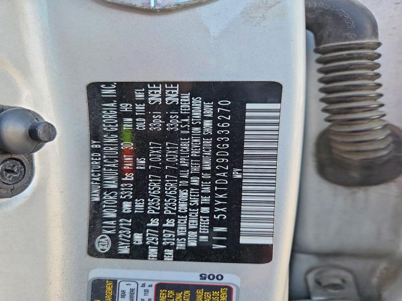Aukcja sprzedaży 2013 Kia Sorento, vin: 5XYKTDA29DG336270, numer aukcji: 65882076