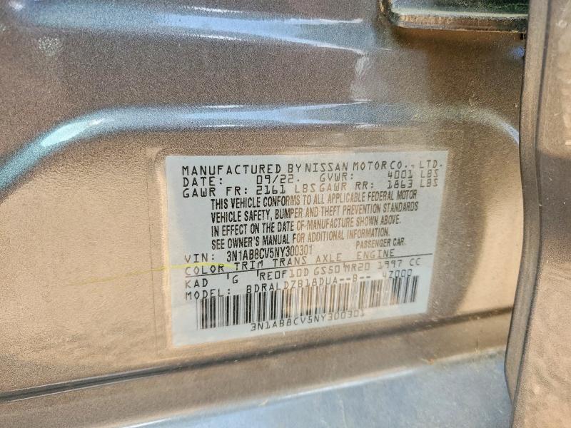 Aukcja sprzedaży 2022 Nissan Sentra, vin: 3N1AB8CV5NY300301, numer aukcji: 66420496