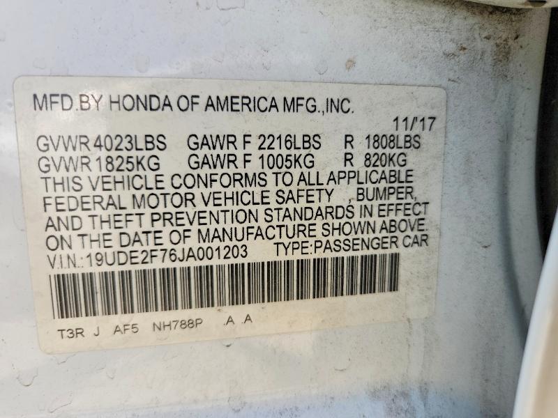 Aukcja sprzedaży 2018 Acura Ilx, vin: 19UDE2F76JA001203, numer aukcji: 63876206