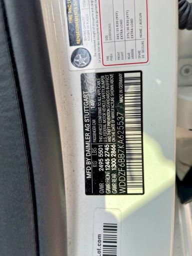 Продаж на аукціоні авто 2019 Mercedes-benz E, vin: WDDZF6BB7KA625537, номер лоту: 64954606