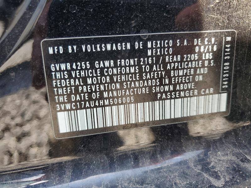 Продажа на аукционе авто 2017 Volkswagen Golf Sportwagen, vin: 3VWC17AU4HM506005, номер лота: 65389166