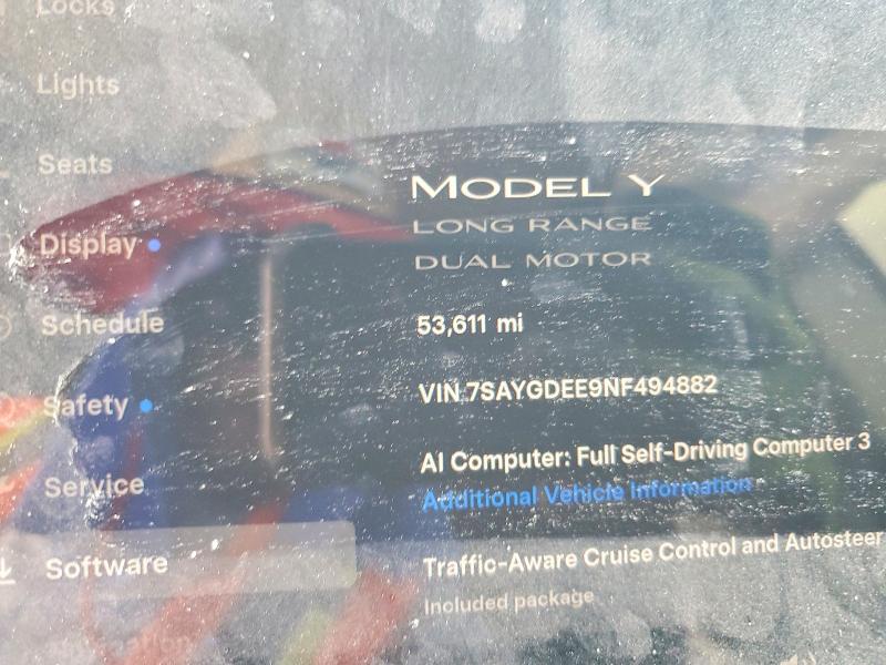 Aukcja sprzedaży 2022 Tesla Model Y, vin: 7SAYGDEE9NF494882, numer aukcji: 57091556