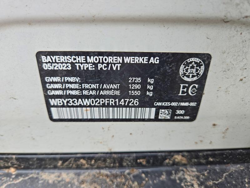 Продажа на аукционе авто 2023 Bmw I4, vin: WBY33AW02PFR14726, номер лота: 62682986