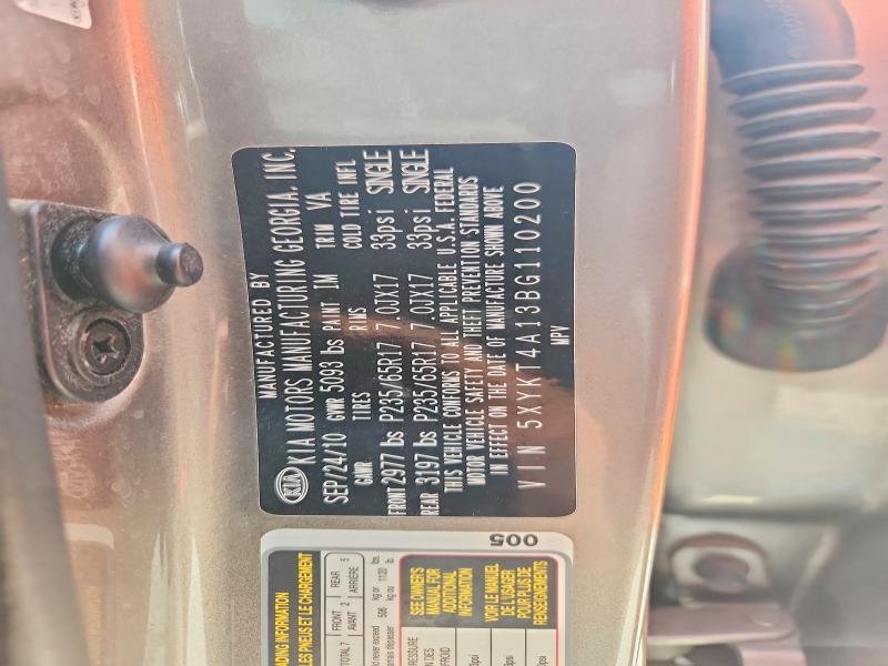 Aukcja sprzedaży 2011 Kia Sorento, vin: 5XYKT4A13BG110200, numer aukcji: 64054836
