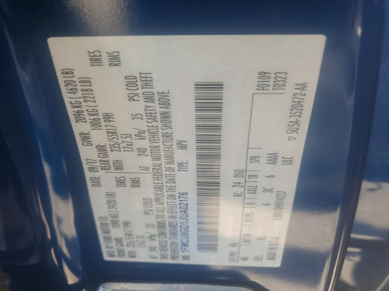 Auction sale of the 2018 Ford Escape, vin: 1FMCU0GD1JUA02176, lot number: 65450766