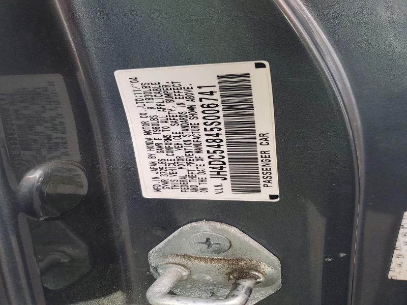 66130436 :رقم المزاد ، JH4DC54845S006741 vin ، 2005 Acura Rsx مزاد بيع