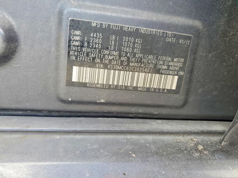66826696 :رقم المزاد ، 4S3BMCC62C3025483 vin ، 2012 Subaru Legacy مزاد بيع