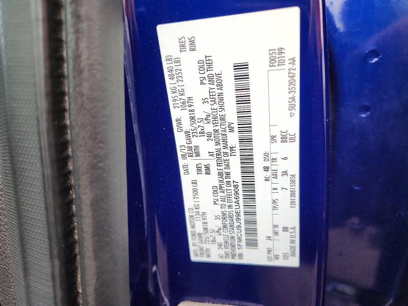 63884366 :رقم المزاد ، 1FMCU9J99EUA69087 vin ، 2014 Ford Escape مزاد بيع