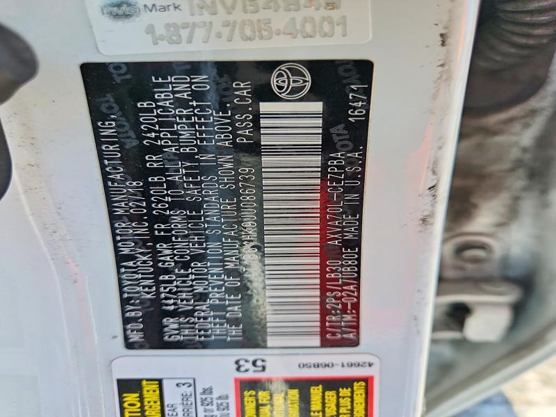 Продажа на аукционе авто 2018 Toyota Camry, vin: 4T1B61HK9JU086739, номер лота: 65953696