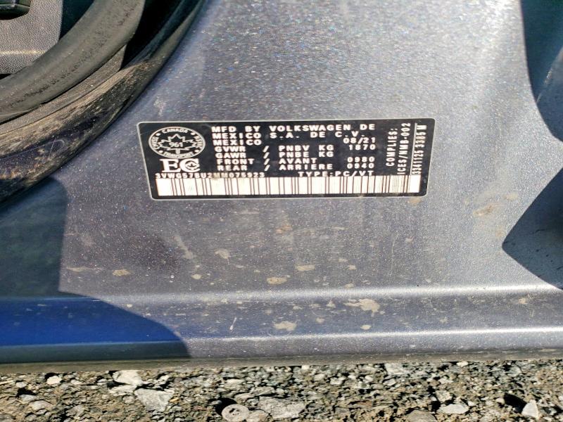 2021 Volkswagen Jetta მანქანა იყიდება აუქციონზე, vin: 3VWG57BU2MM075923, აუქციონის ნომერი: 63371246