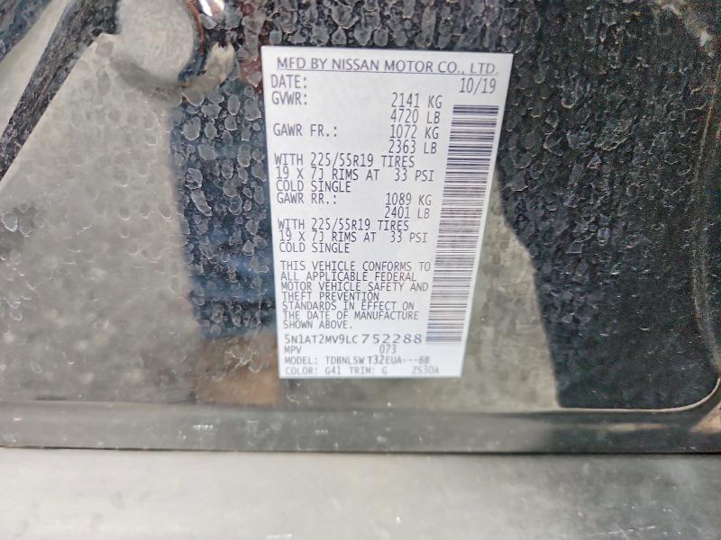 Продажа на аукционе авто 2020 Nissan Rogue, vin: 5N1AT2MV9LC752288, номер лота: 66953316