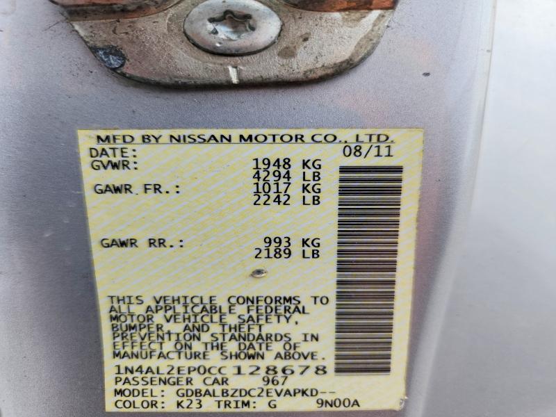 Продажа на аукционе авто 2012 Nissan Altima, vin: 1N4AL2EP0CC128678, номер лота: 66556896