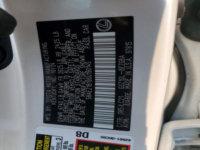 Продаж на аукціоні авто 2025 Lexus Es 350, vin: 58AEZ1B19SU190145, номер лоту: 64407426