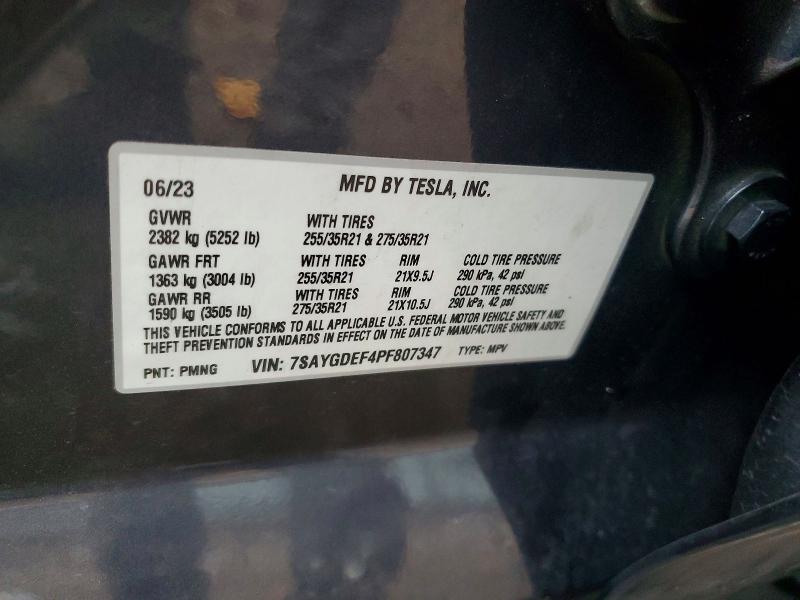 Aukcja sprzedaży 2023 Tesla Model Y, vin: 7SAYGDEF4PF807347, numer aukcji: 63656696