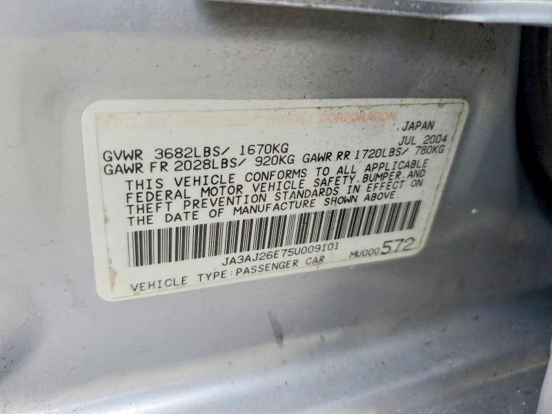 Aukcja sprzedaży 2005 Mitsubishi Lancer, vin: JA3AJ26E75U009101, numer aukcji: 65196106