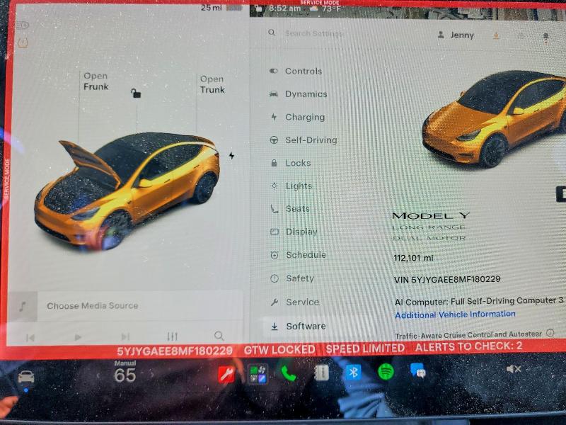 64674826 :رقم المزاد ، 5YJYGAEE8MF180229 vin ، 2021 Tesla Model Y مزاد بيع