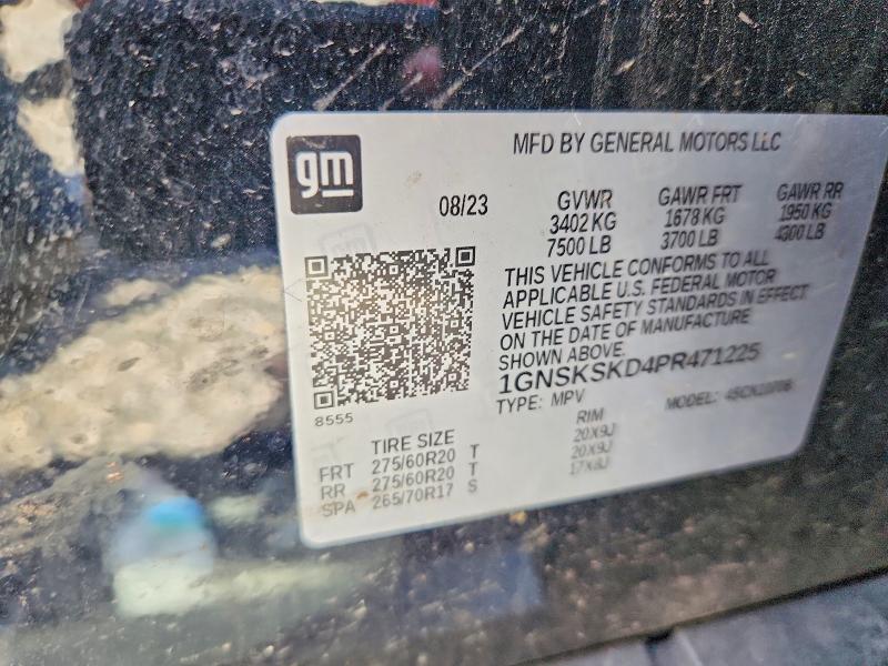 Aukcja sprzedaży 2023 Chevrolet Tahoe, vin: 1GNSKSKD4PR471225, numer aukcji: 66192236