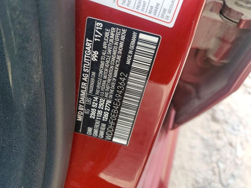 66236306 :رقم المزاد ، WDDHF0EB4EA943642 vin ، 2014 Mercedes-benz E مزاد بيع