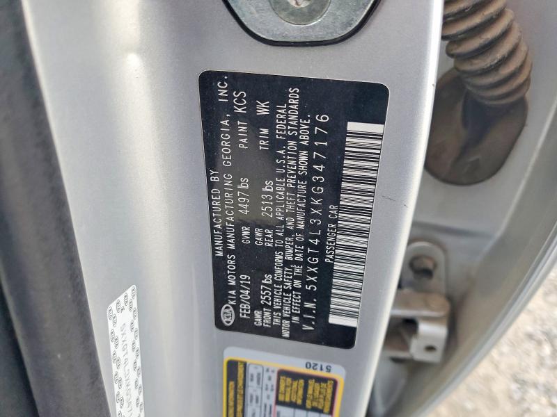 66292176 :رقم المزاد ، 5XXGT4L3XKG347176 vin ، 2019 Kia Optima مزاد بيع