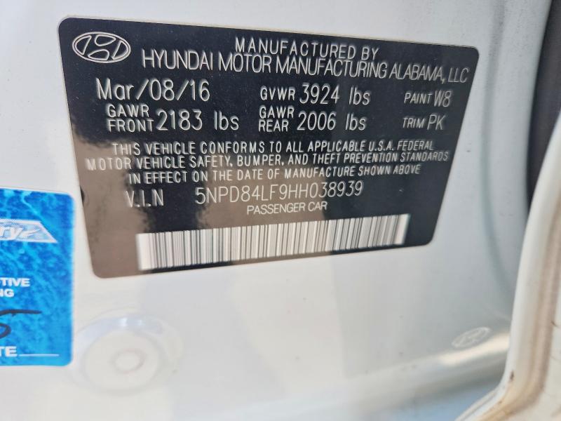 Продаж на аукціоні авто 2017 Hyundai Elantra, vin: 5NPD84LF9HH038939, номер лоту: 63941626